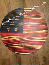 Load image into Gallery viewer, Circle Round Flag Distressed sign 18&quot;
