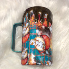 Load image into Gallery viewer, Cocoa Handled 20 ounce Finished Designer Tumbler Ready to ship!  20 ounce tumbler
