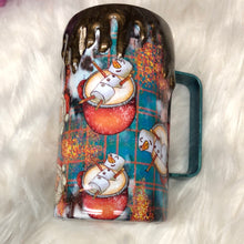 Load image into Gallery viewer, Cocoa Handled 20 ounce Finished Designer Tumbler Ready to ship!  20 ounce tumbler
