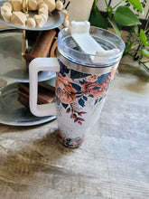 Load image into Gallery viewer, 40 ounce handled Tumbler Beautiful Floral print!
