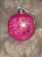 Load image into Gallery viewer, Bee hive Glass Christmas Ornament 4”  hand painted

