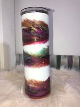 Load image into Gallery viewer, &quot;Feathery&quot; Finished Designer Tumbler  Ready to ship!  C1
