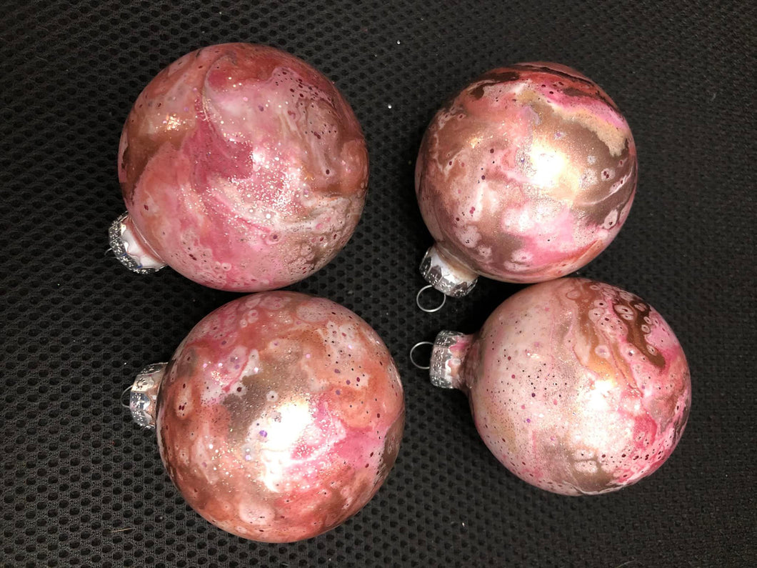 Set of 4 Unbreakable Christmas Bulbs 2 5/8