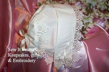 Load image into Gallery viewer, Baby Christening Venice Lace Magic Bonnet IVORY