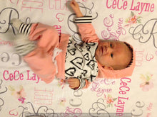 Load image into Gallery viewer, Fleece Personalized Baby Blanket with name and monogram initials