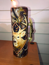 Load image into Gallery viewer, Deer Camo handled Finished Designer Tumbler Ready to ship!  30 ounce tumbler
