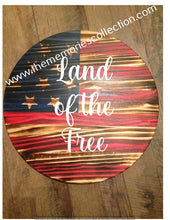 Load image into Gallery viewer, Circle Round Flag Distressed signs Personalized 24&quot;
