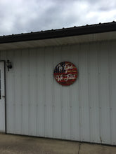 Load image into Gallery viewer, Circle Round Flag Distressed signs Personalized 24"