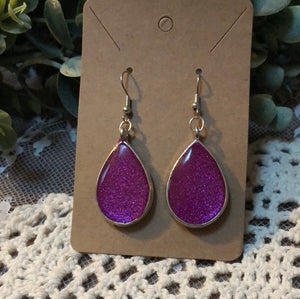 Shimmer pink dangle earrings