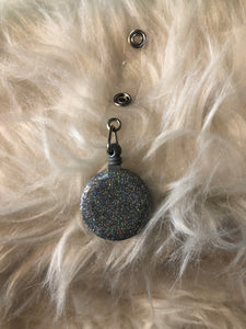 Badge Reel with rhinestones or glitter