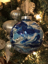 Load image into Gallery viewer, Set of 4 Glass Painted Christmas Ornaments Bulbs 2 5/8&quot;
