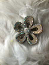 Load image into Gallery viewer, Flower hair clip with rhinestones
