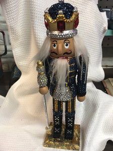 Nutcracker blinged with rhinestones  collectible