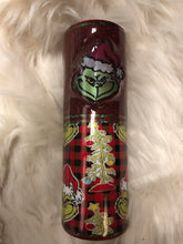 Load image into Gallery viewer, Green Man 3 D Christmas Finished  Designer Tumbler  Ready to ship!
