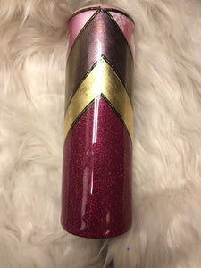 Pink Santa Christmas Finished30 ounce Designer Tumbler  Ready to ship!