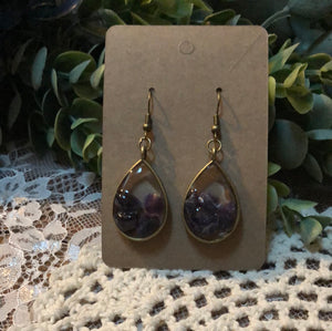 Amethyst dangle earrings