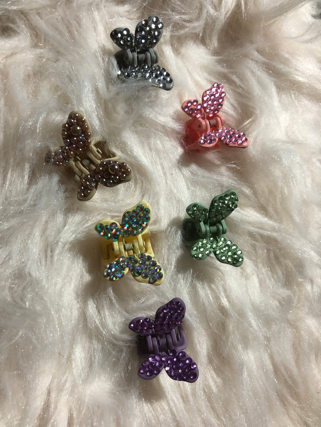 Small Bling rhinestone Hair Butterfly