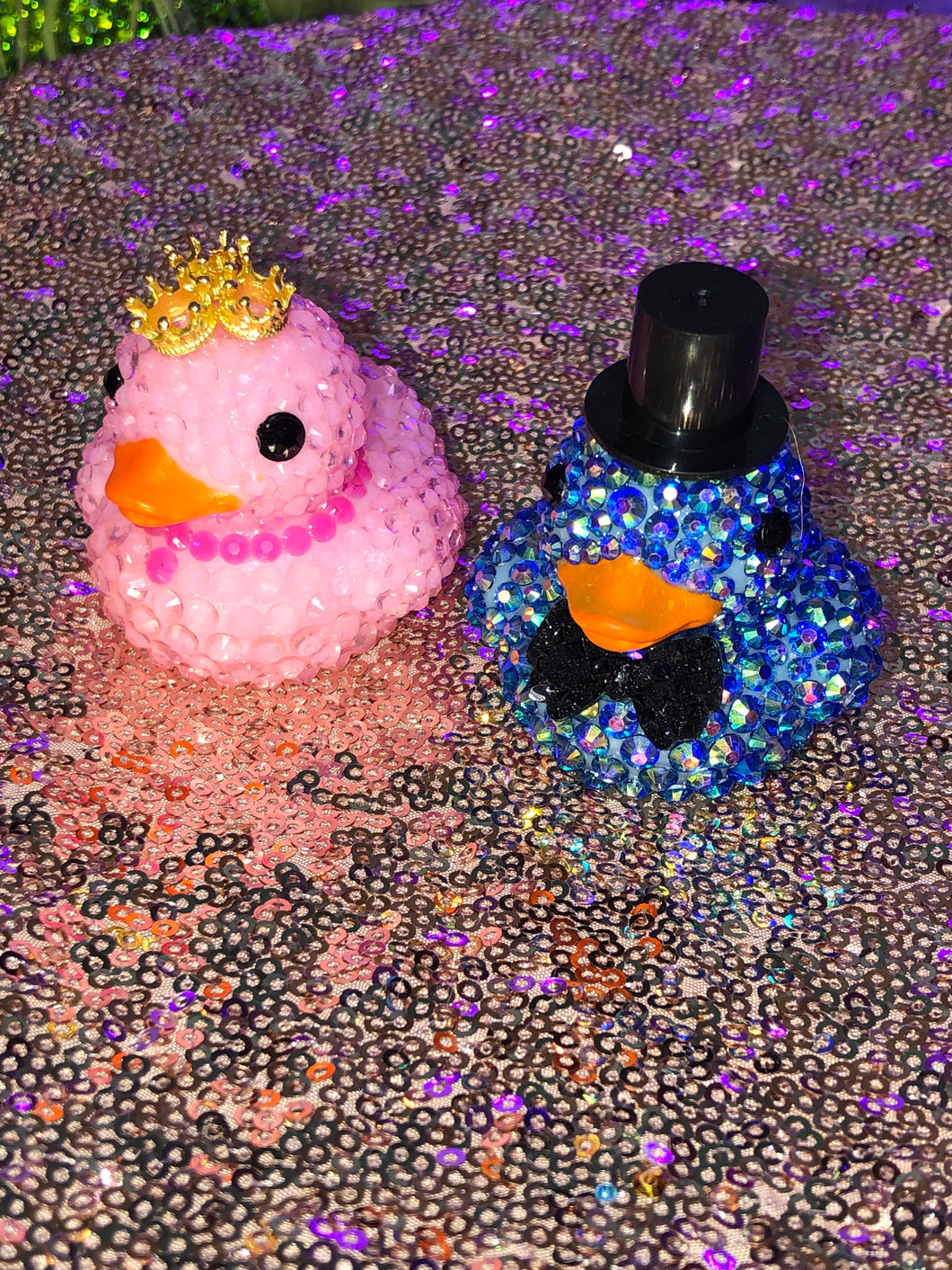Bling rhinestone Rubber Ducks small