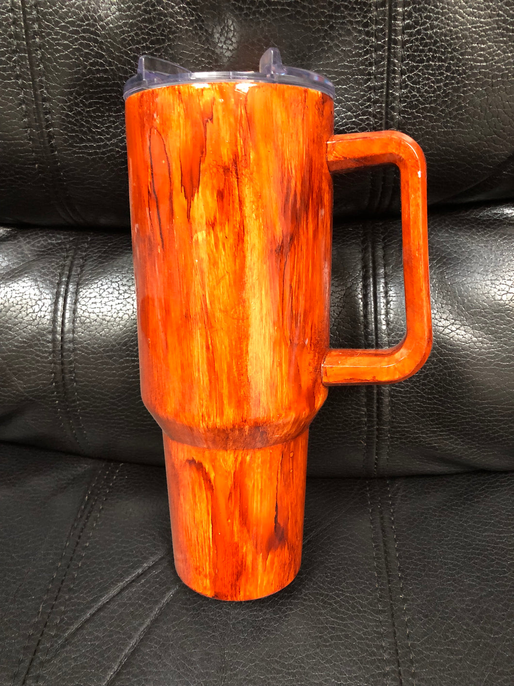 40 ounce handled Tumbler Woodgrain