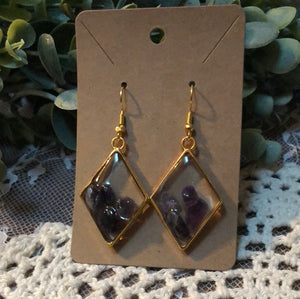 Amethyst dangle earrings