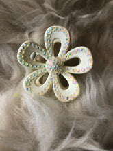 Load image into Gallery viewer, Flower hair clip with rhinestones
