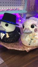 Load image into Gallery viewer, Bride and Groom Large blinged  Ducks
