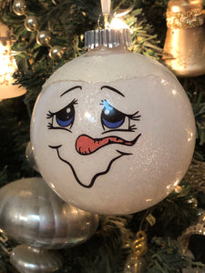 4 inch snowman ornament. Unbreakable