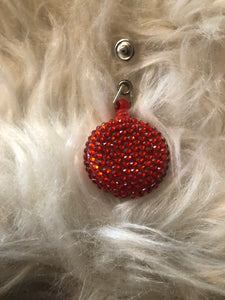 Badge Reel with rhinestones or glitter