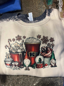Coffee cups Christmas gnomes Sweatshirt