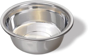 64 ounce rimmed stainless steel dog bowl