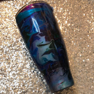 Riding waves 30 ounce modern curve tumbler. Ready to ship
