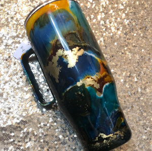 Western Finished Designer Tumbler with handle #107  Ready to ship!