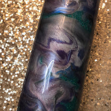 Load image into Gallery viewer, Silver gray and turquoise glitter 30 ounce  tumbler. Ready to ship
