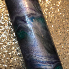 Load image into Gallery viewer, Silver gray and turquoise glitter 30 ounce  tumbler. Ready to ship
