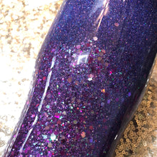 Load image into Gallery viewer, Purple glitter 20 ounce tumbler Finished Designer Tumbler  Ready to ship!
