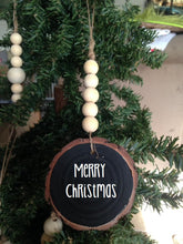 Load image into Gallery viewer, Wooden Farmhouse Christmas Ornaments with Wooden Beads
