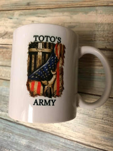 Toto's Army with flag and cross Mug