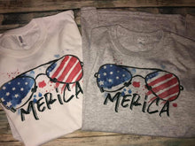 Load image into Gallery viewer, Flag sunglasses &quot;Merica t-shirt
