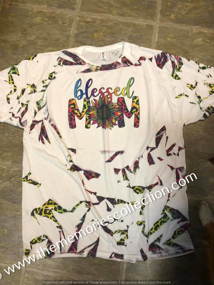 Blessed Mama Leopard Tie Dye 