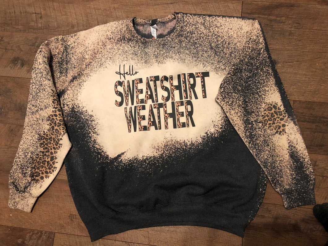 Distressed Leopard Sweatshirt Weather Sweatshirt