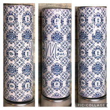 Load image into Gallery viewer, Blue Delft Print Dutch  Tumbler 20 or 30 oz  Mom Delph
