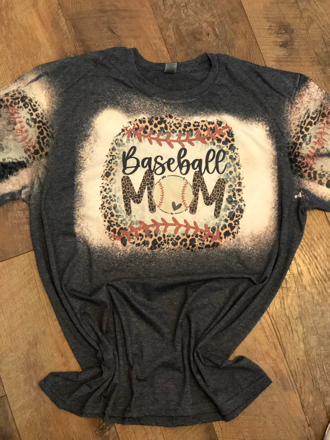 Leopard Baseball Mom  T-shirt