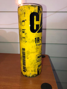 CAT engine oil handled Finished Designer Tumbler   Ready to ship!  30 ounce tumbler