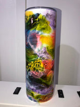 Load image into Gallery viewer, Flower swirl Designer Tumbler   Ready to ship!  20 ounce tumbler
