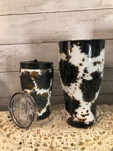 Load image into Gallery viewer, Glitter cow print tumbler  Pick your size 11-40 ounce
