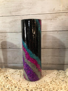 20 ounce Wrap around GEODE Finished Designer Tumbler   Ready to ship