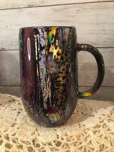 Cup of many colors Finished Designer Stainless Steel Coffee Mug   Ready to ship!