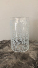 Load and play video in Gallery viewer, Glass Can Cup 16 oz with Color Changing Leopard / Cheetah Pattern
