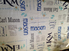 Load image into Gallery viewer, Fleece Personalized Baby Blanket with name and monogram initials
