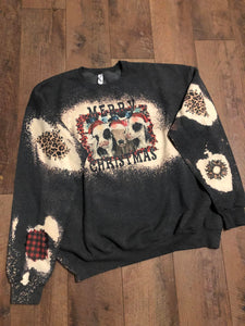 Distressed Merry Christmas Cows Sweatshirt